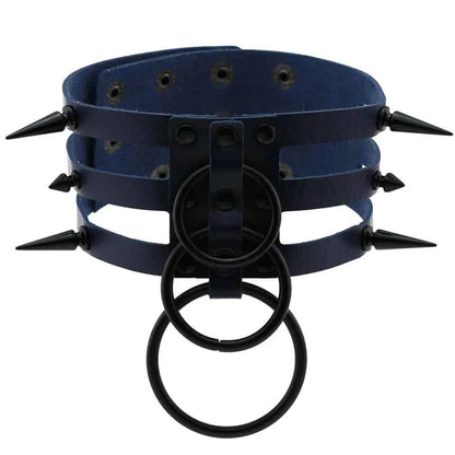 Fashion Women Men Black Rivet Leather Bondage Choker Necklace Punk Circle Spike Goth Collar Harajuku Necklaces Emo Witch Jewelry