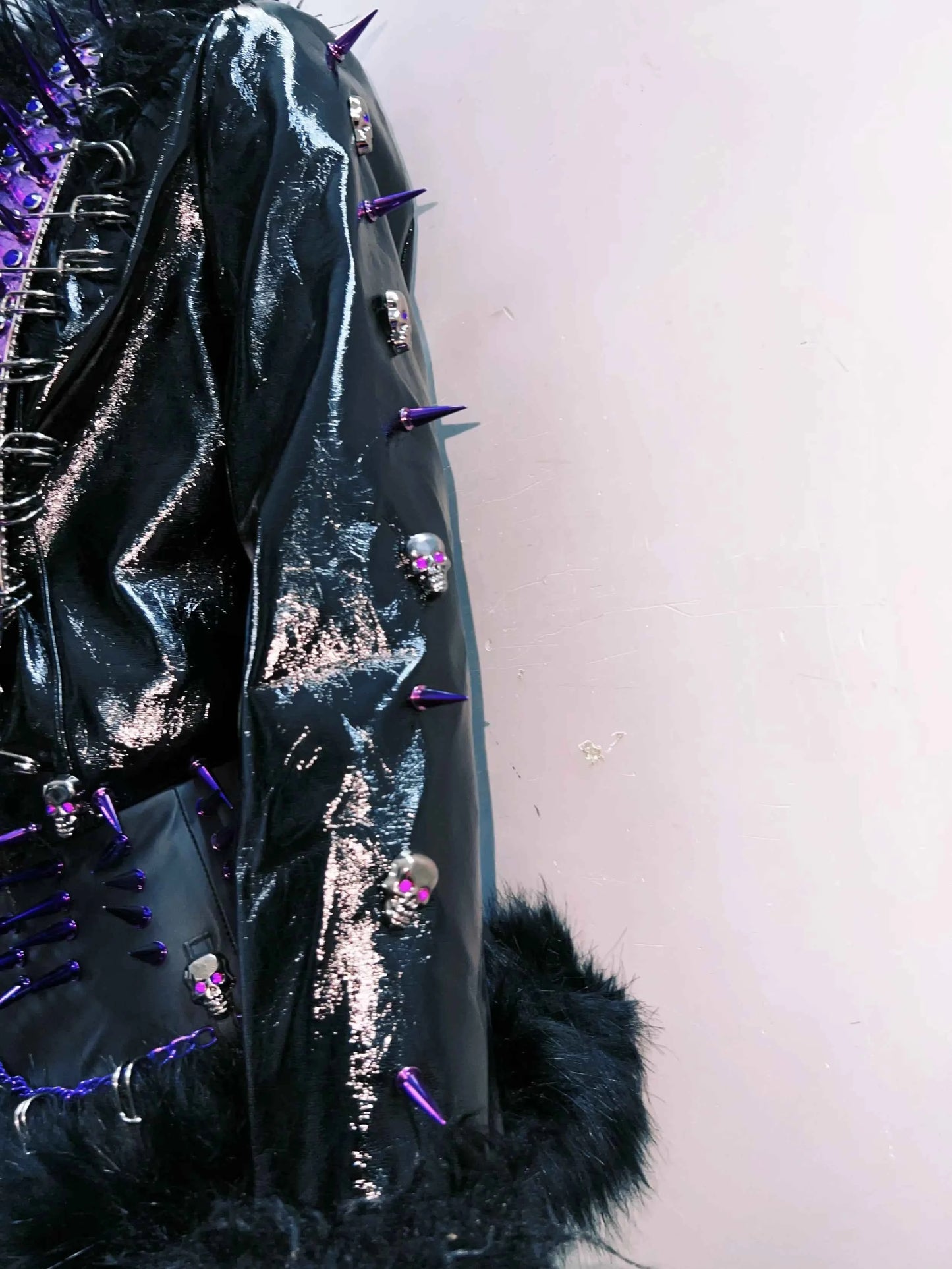 rivet Leather jacket Skull Leather jacket Gothic Leather jacket y2k Leather jacket Harajuku Leather jacket Unique Leather jacket