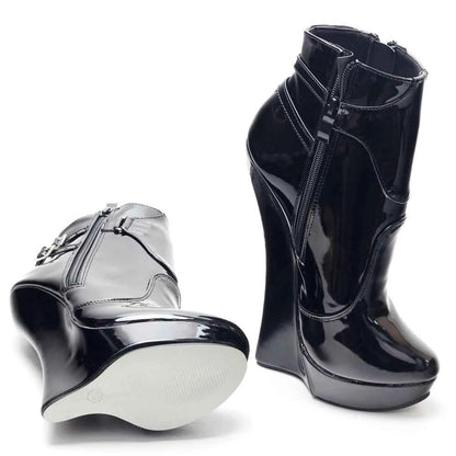 Unisex 18CM High Heel Wedge Platform Fetish Sexy Ankle Boots