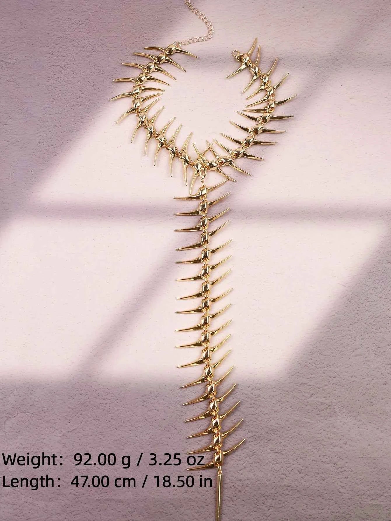 Edgy Niche Hip-Hop Thorn Skeleton Alloy Women's Necklace Accessories