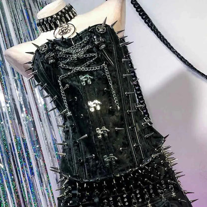 Gothic Emo Punk Spiked T-shirt Tank Top Alternative Grunge | MUNSIEUR