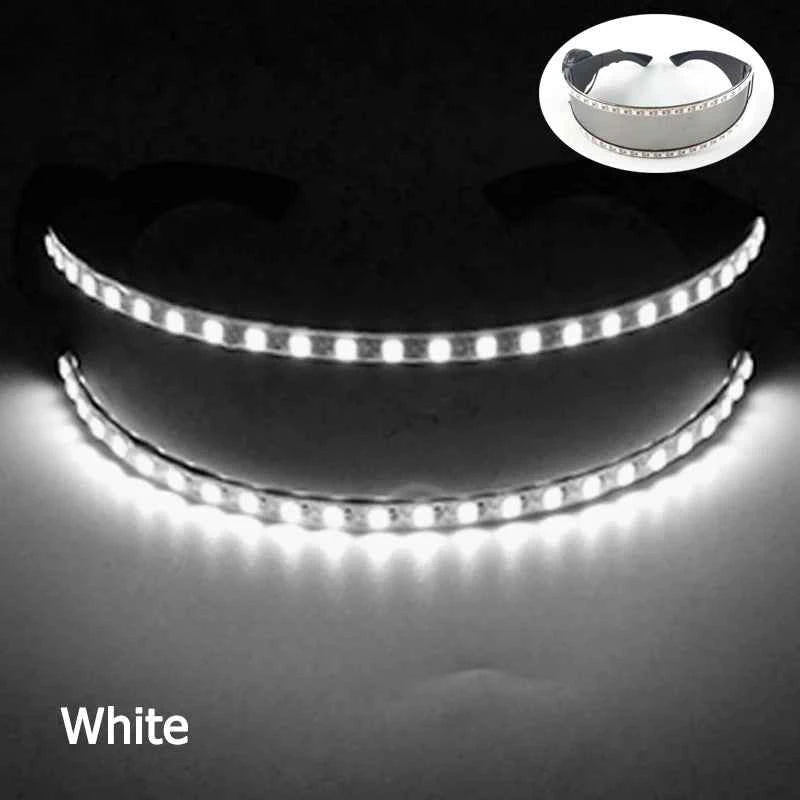 Cyberpunk Futuristic Luminous Cosplay Glasses Rave Cyber light up Goggles LED glowing glasses for man women dance show props
