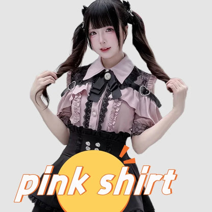 Y2K Japanese Style Blouse Elegant Long Sleeve