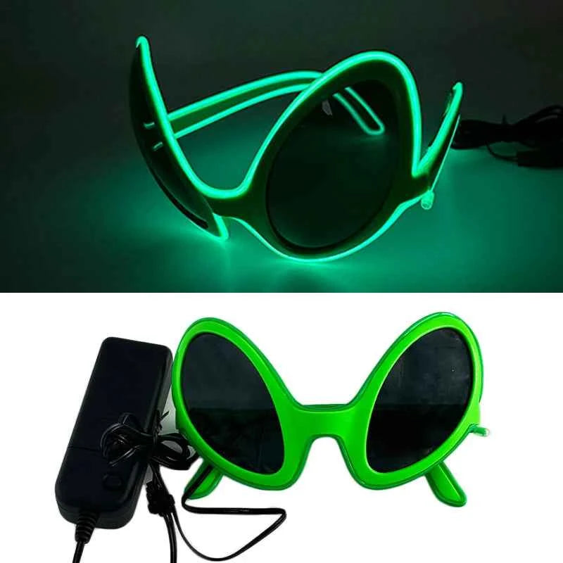 Cyberpunk Futuristic Luminous Cosplay Glasses Rave Cyber light up Goggles LED glowing glasses for man women dance show props