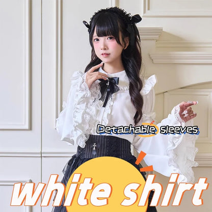 Y2K Japanese Style Blouse Elegant Long Sleeve