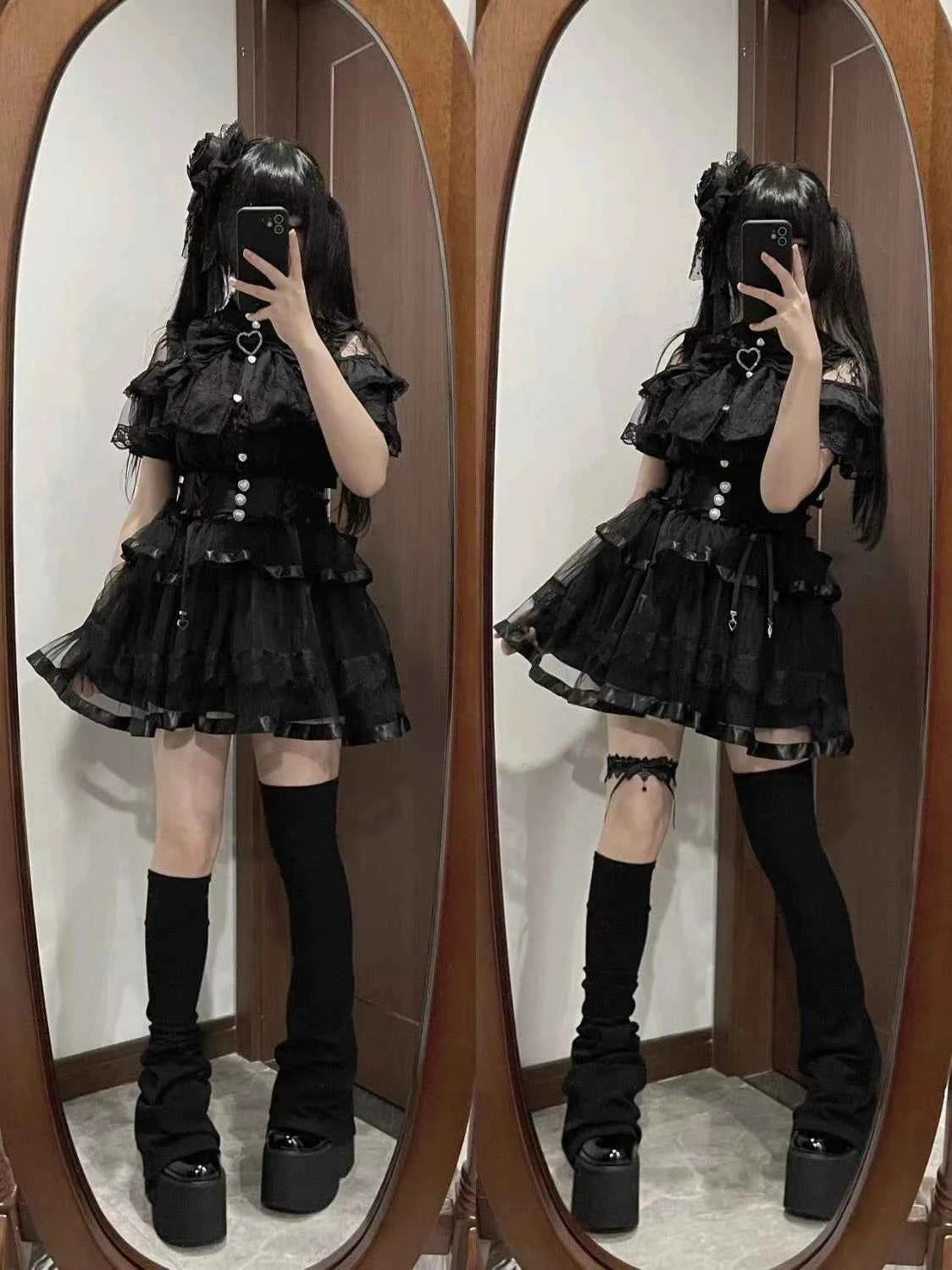 Japanese Kawaii Lolita Lace Patchwork Blouses Summer Women Harajuku Single Breasted Sweet Shirts Summer Girly JK Bow Tops Blusas