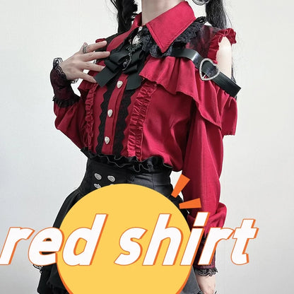 Y2K Japanese Style Blouse Elegant Long Sleeve