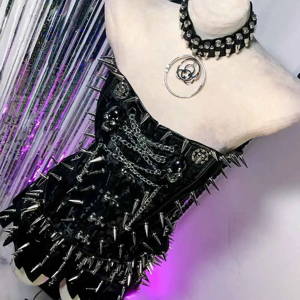 Gothic Emo Punk Spiked T-shirt Tank Top Alternative Grunge | MUNSIEUR