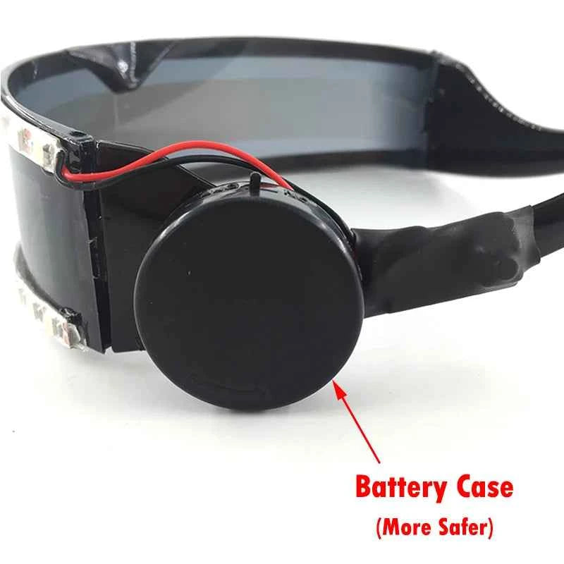 Cyberpunk Futuristic Luminous Cosplay Glasses Rave Cyber light up Goggles LED glowing glasses for man women dance show props