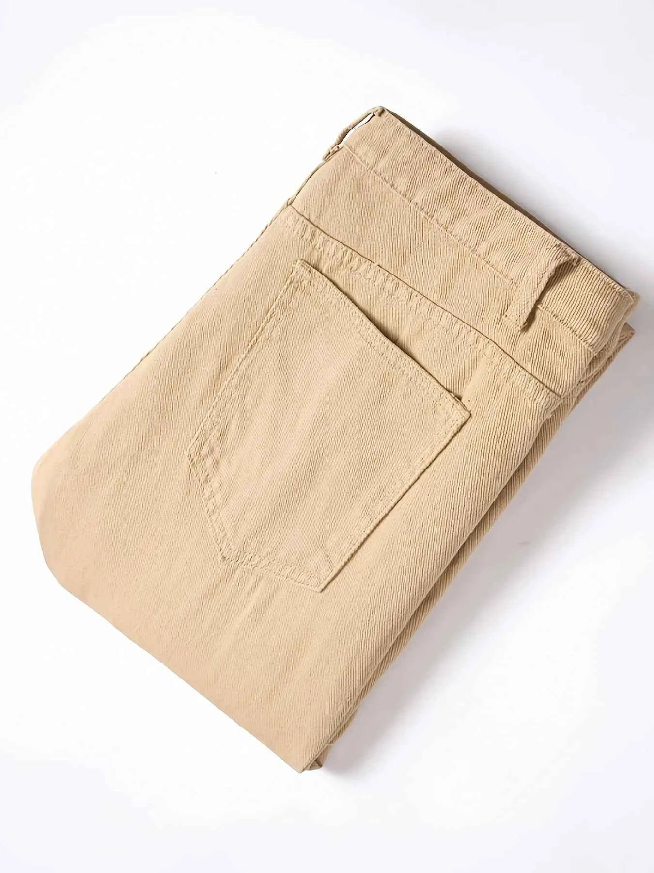 Men's cross print straight leg men's jeans