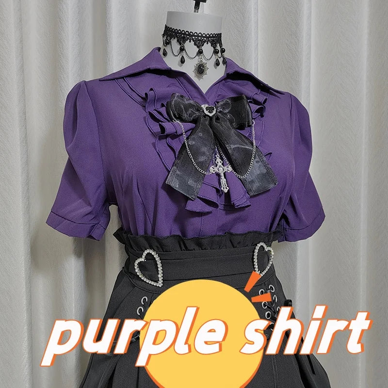Y2K Japanese Style Blouse Elegant Long Sleeve