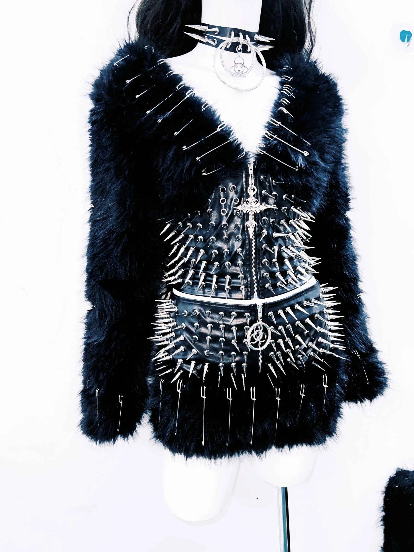 Gothic shirt Punk shirt Hip hop shirt y2k shirt Harajuku shirt vintage shirt Cross shirt rivet shirt gothic clothes y2k clothes