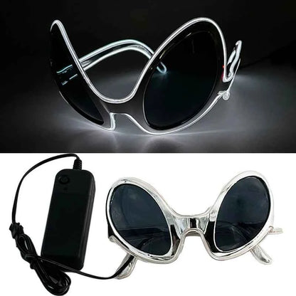 Cyberpunk Futuristic Luminous Cosplay Glasses Rave Cyber light up Goggles LED glowing glasses for man women dance show props