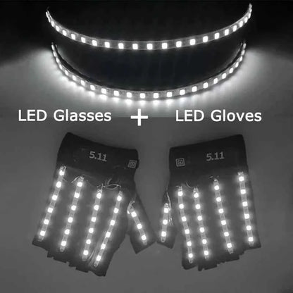 Cyberpunk Futuristic Luminous Cosplay Glasses Rave Cyber light up Goggles LED glowing glasses for man women dance show props