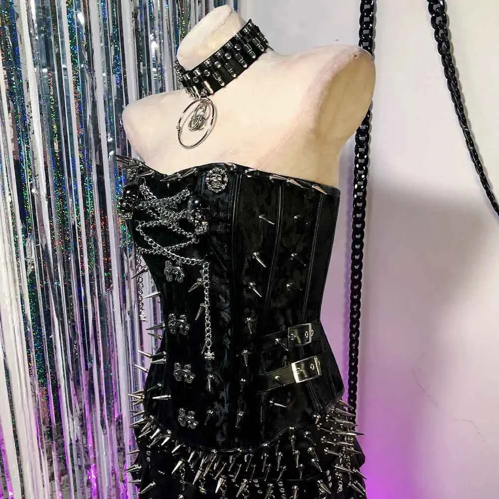 Gothic Emo Punk Spiked T-shirt Tank Top Alternative Grunge | MUNSIEUR