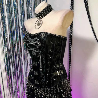 Gothic Emo Punk Spiked T-shirt Tank Top Alternative Grunge | MUNSIEUR
