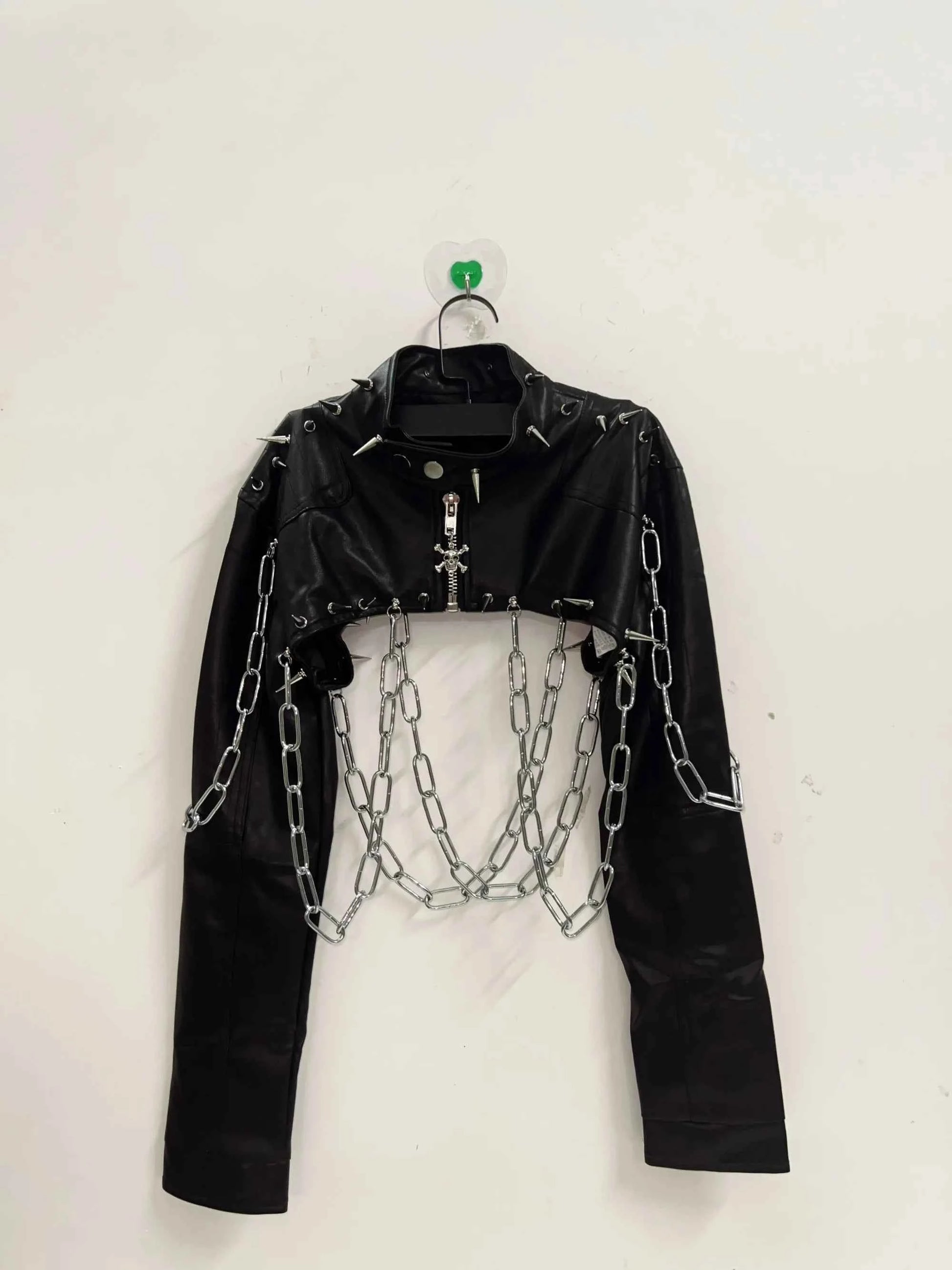 Rivets Jacket  vintage Jacket Punk Jacket y2k   Jacket y2k fashion Gothic Jacket harajuku fashion Cross Jacket Skull  Jacket