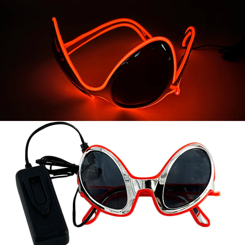 Cyberpunk Futuristic Luminous Rave Goggles LED glowing glasses Accessories