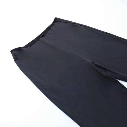 Goth Mall Flare Pants Sexy Black Lace Patchwork High Waist Vintage Harajuku Hippie Punk Grunge Streetwear  Y2k Pants