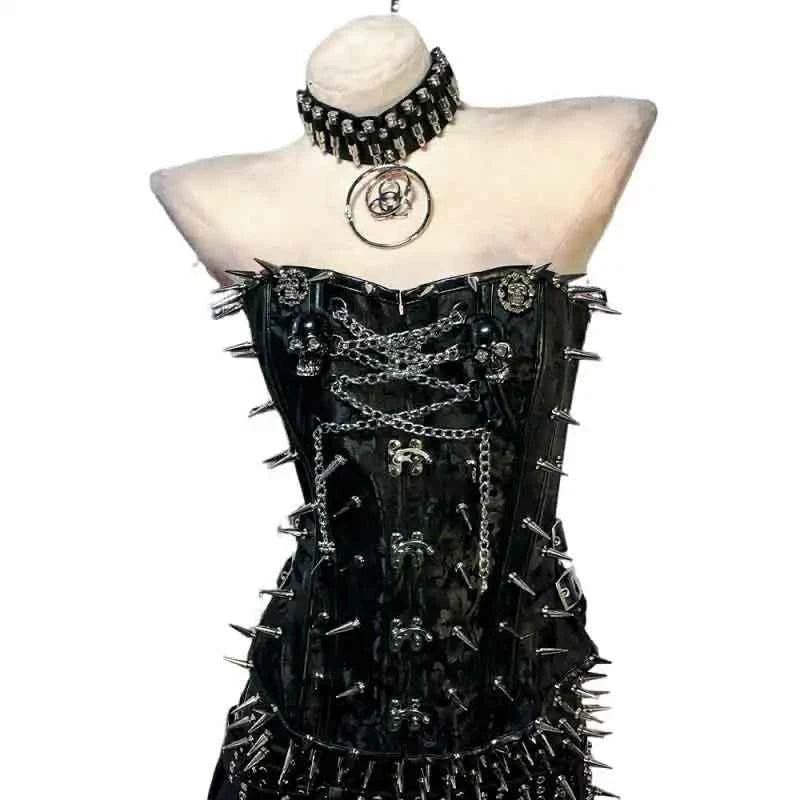 Gothic Emo Punk Spiked T-shirt Tank Top Alternative Grunge | MUNSIEUR