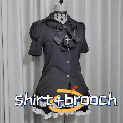 Y2K Japanese Style Blouse Elegant Long Sleeve