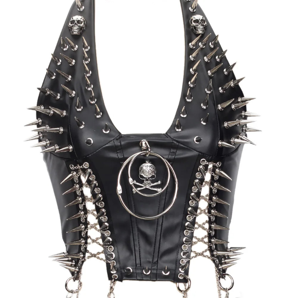 Gothic Punk Rock Spiked Grunge T-shirt
