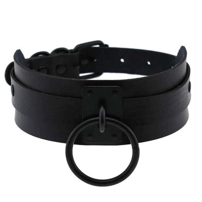 Punk Black O-Round Metal Leather Choker Collar Goth Fashion Necklaces 2025 Women Girls Rock Harajuku Emo Gothic Jewelry