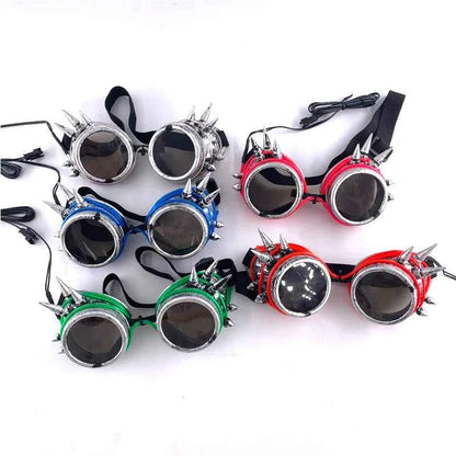 Cyberpunk Futuristic Luminous Cosplay Glasses Rave Cyber light up Goggles LED glowing glasses for man women dance show props