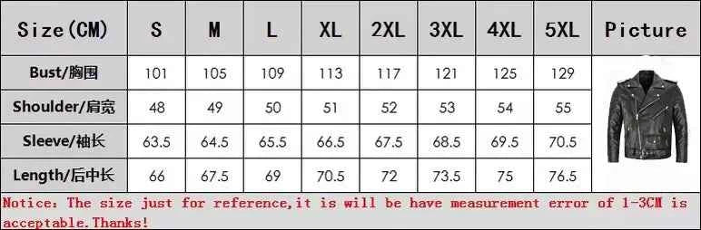 Men PU Leather Jacket Motorcycle Fashion Slim Fit Leather Coat