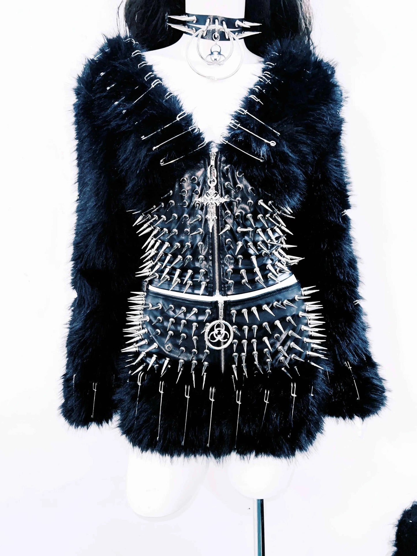 Gothic shirt Punk shirt Hip hop shirt y2k shirt Harajuku shirt vintage shirt Cross shirt rivet shirt gothic clothes y2k clothes