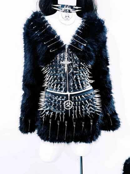 Gothic shirt Punk shirt Hip hop shirt y2k shirt Harajuku shirt vintage shirt Cross shirt rivet shirt gothic clothes y2k clothes