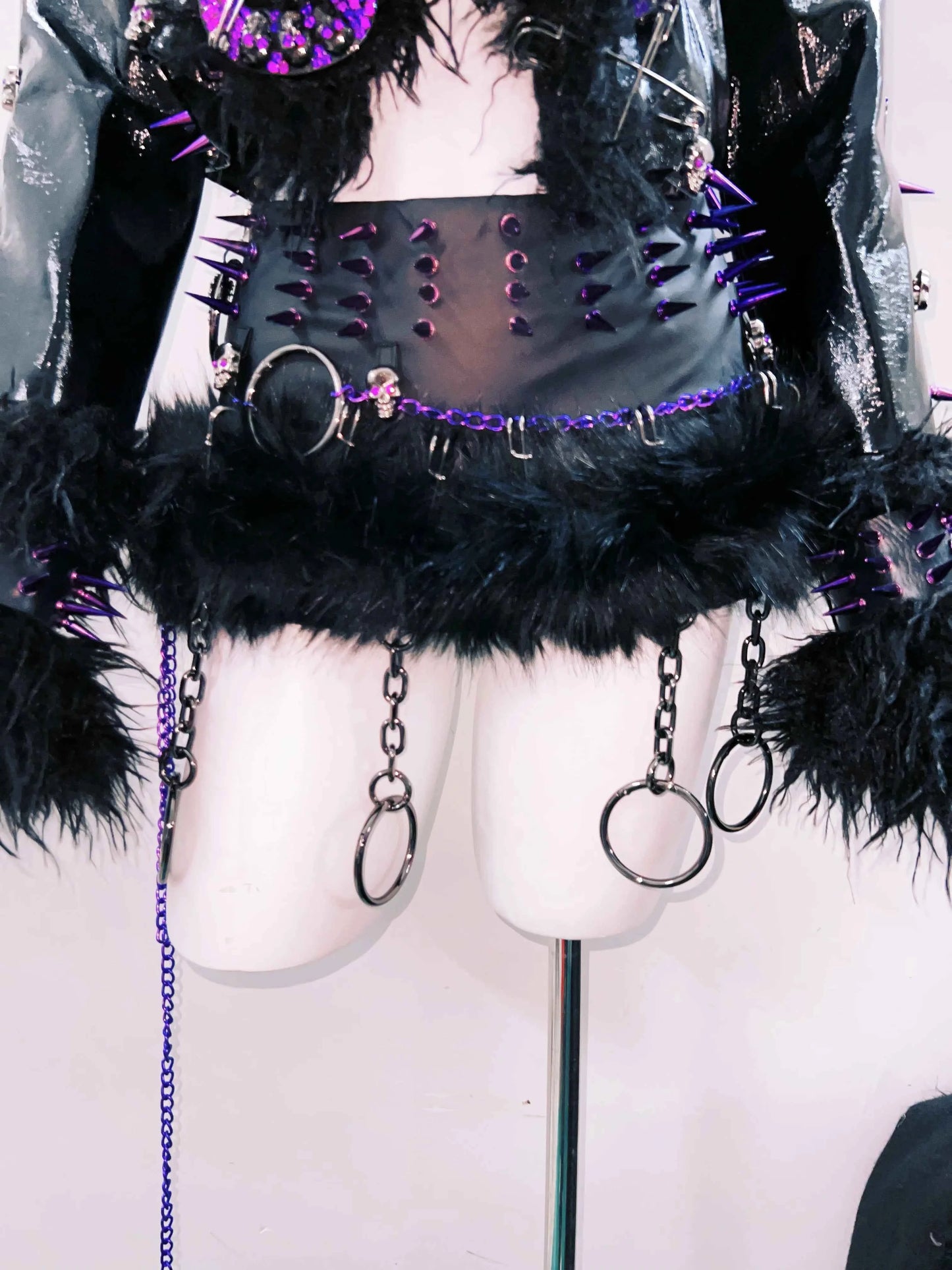 rivet Leather jacket Skull Leather jacket Gothic Leather jacket y2k Leather jacket Harajuku Leather jacket Unique Leather jacket