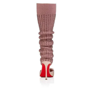 European AndAmerican Sexyrhinestone Elasticsocks Withsleeves Andknee Lengthcool Boots Forwomen's Fashion Shows and Banquet Shoes