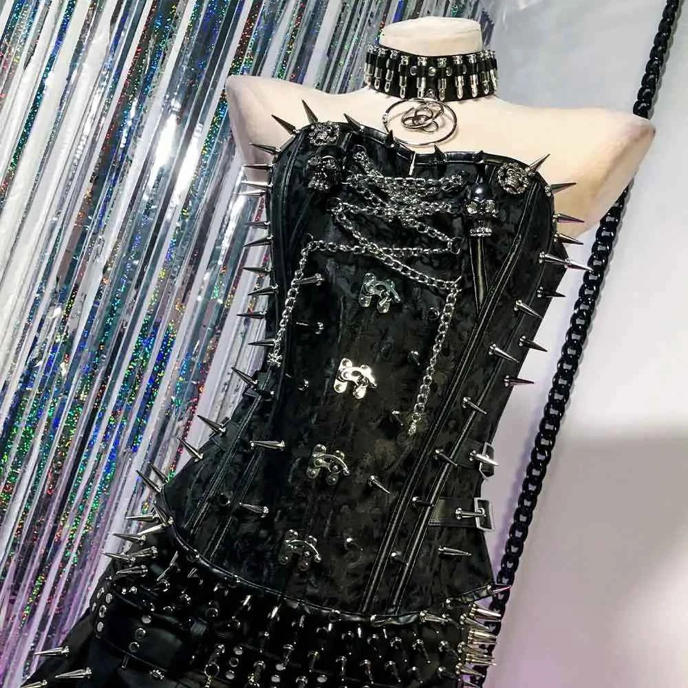 Gothic Emo Punk Spiked T-shirt Tank Top Alternative Grunge | MUNSIEUR