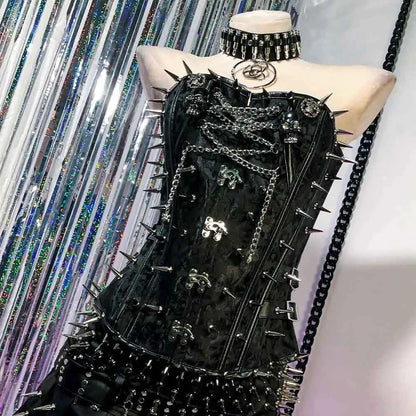 Gothic Emo Punk Spiked T-shirt Tank Top Alternative Grunge | MUNSIEUR