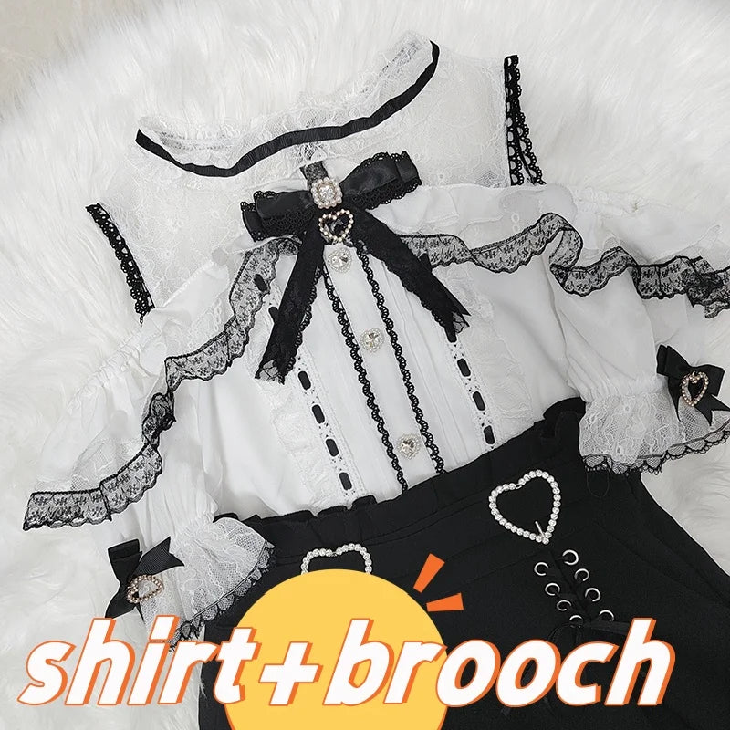 Y2K Japanese Style Blouse Elegant Long Sleeve