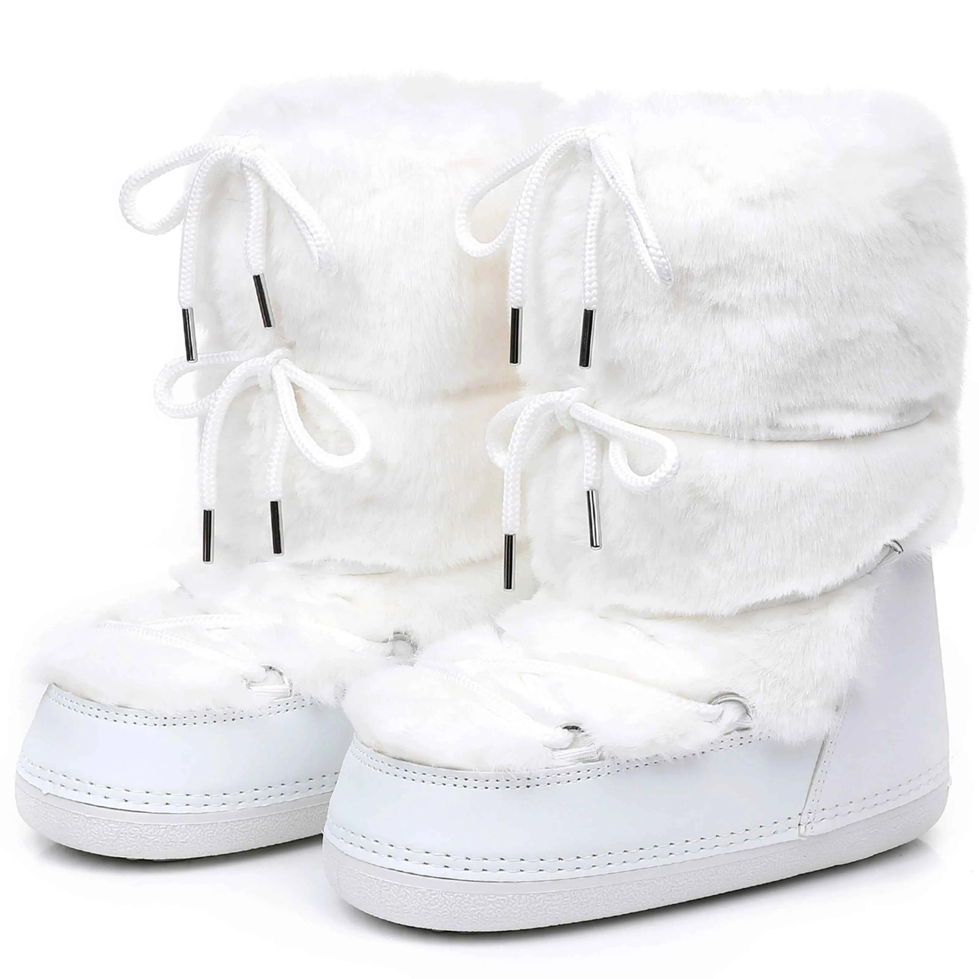 Fluffy Fur Boots 2025 Winter Fashion Sexy Faux Fox Fur Snow Boots Ladies Furry Warm Cotton Boots Female Outdoor Ski Boots