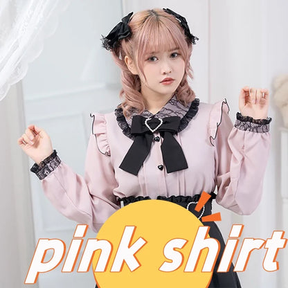 Y2K Japanese Style Blouse Elegant Long Sleeve