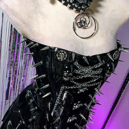 Gothic Emo Punk Spiked T-shirt Tank Top Alternative Grunge | MUNSIEUR