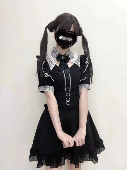Kawaii Women Shirts Jirai Kei Lolita Y2K Cute Japanese Style Blouse Elegant Long Sleeve Sweet Tops Casual Aesthetic Shirt 2024