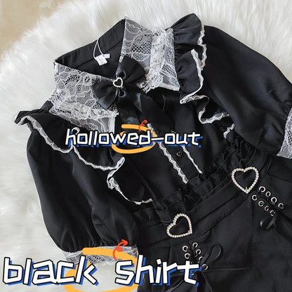 Y2K Japanese Style Blouse Elegant Long Sleeve