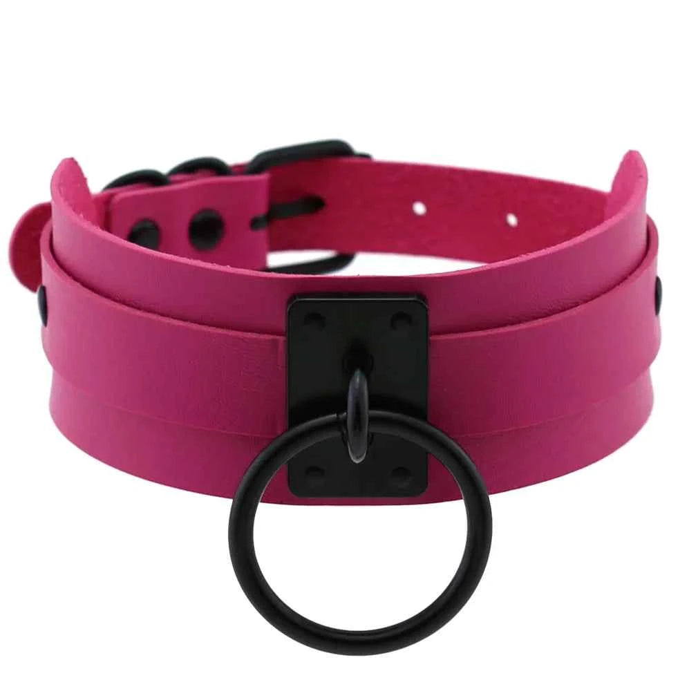 Punk Black O-Round Metal Leather Choker Collar Goth Fashion Necklaces 2025 Women Girls Rock Harajuku Emo Gothic Jewelry