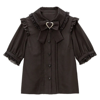 Y2K Japanese Style Blouse Elegant Long Sleeve