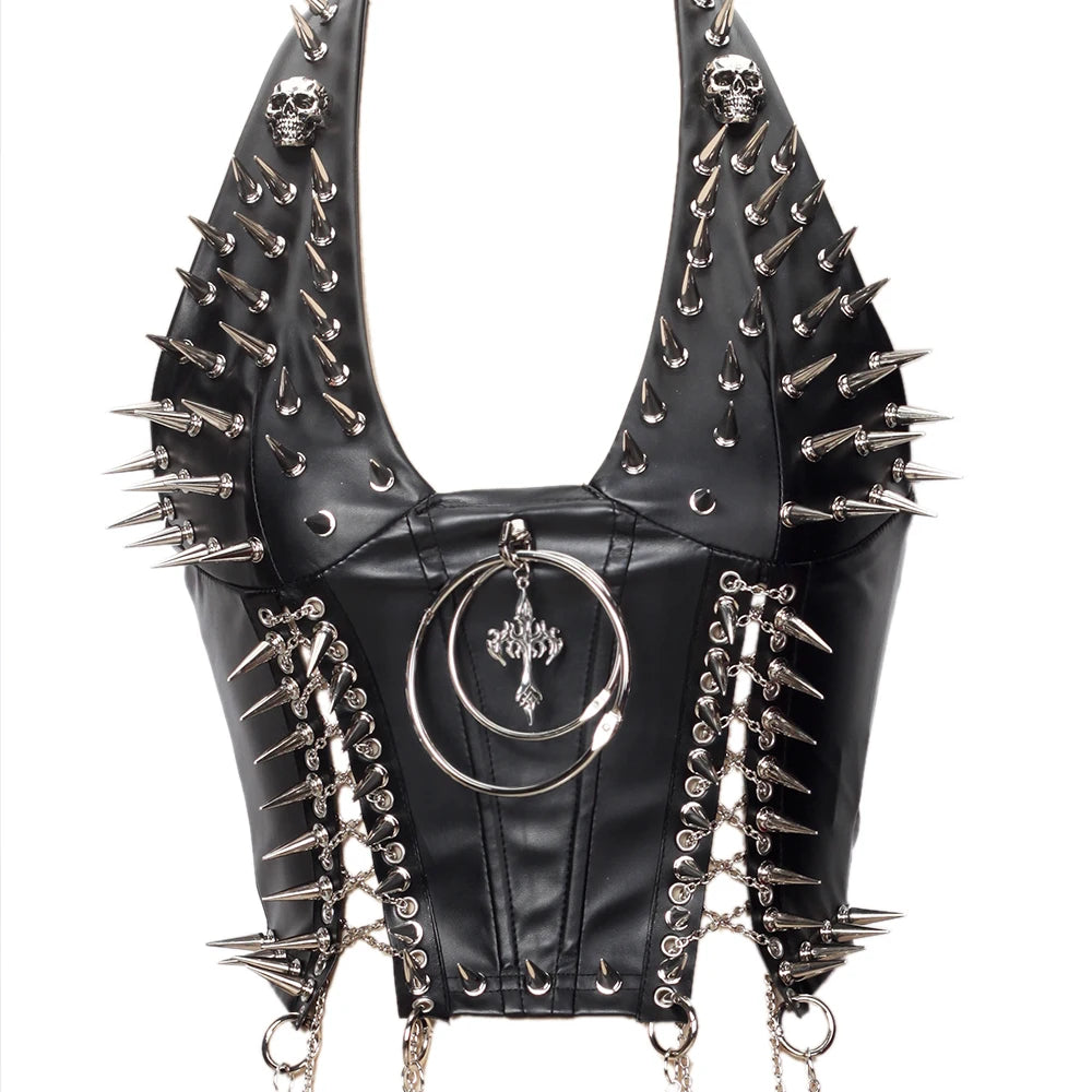 Gothic Punk Rock Spiked Grunge T-shirt