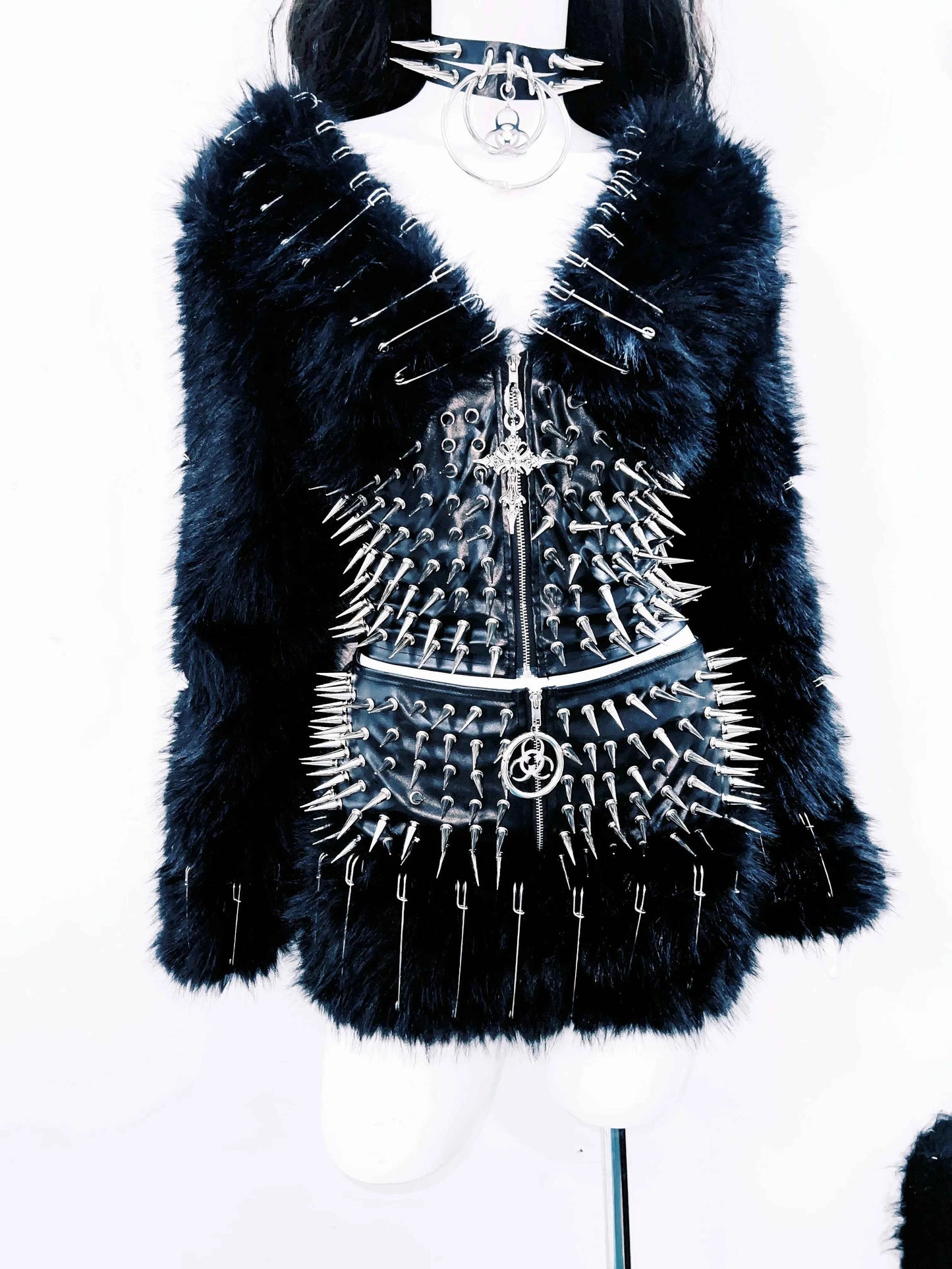 Gothic shirt Punk shirt Hip hop shirt y2k shirt Harajuku shirt vintage shirt Cross shirt rivet shirt gothic clothes y2k clothes