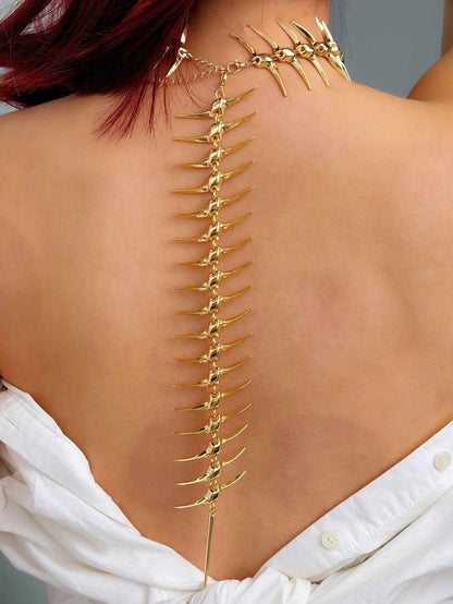 Edgy Niche Hip-Hop Thorn Skeleton Alloy Women's Necklace Accessories
