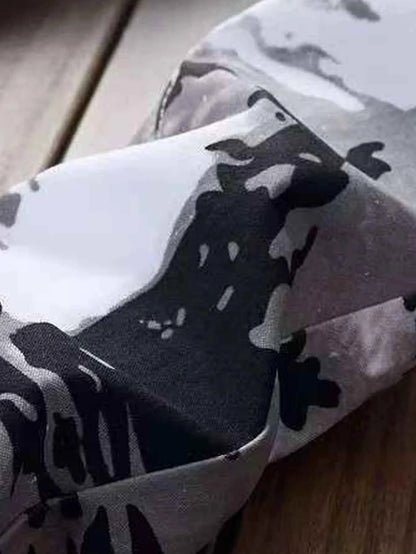 Men's Jeans Casual Black And Grey Printed Denim Pants Slim Fit Straight Leg Comfort Mid Waist White Trousers