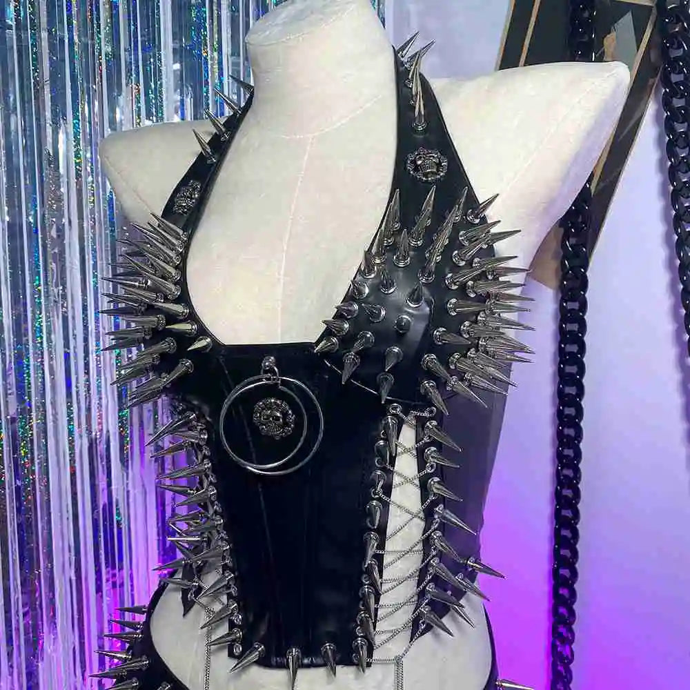 Gothic Punk Rock Spiked Grunge T-shirt