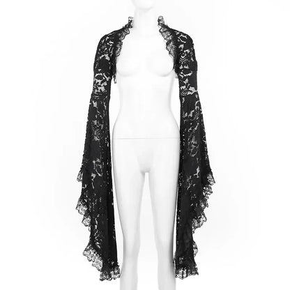 Gothic Classic Lace Flare Sleeve Blouse Y2K Rave