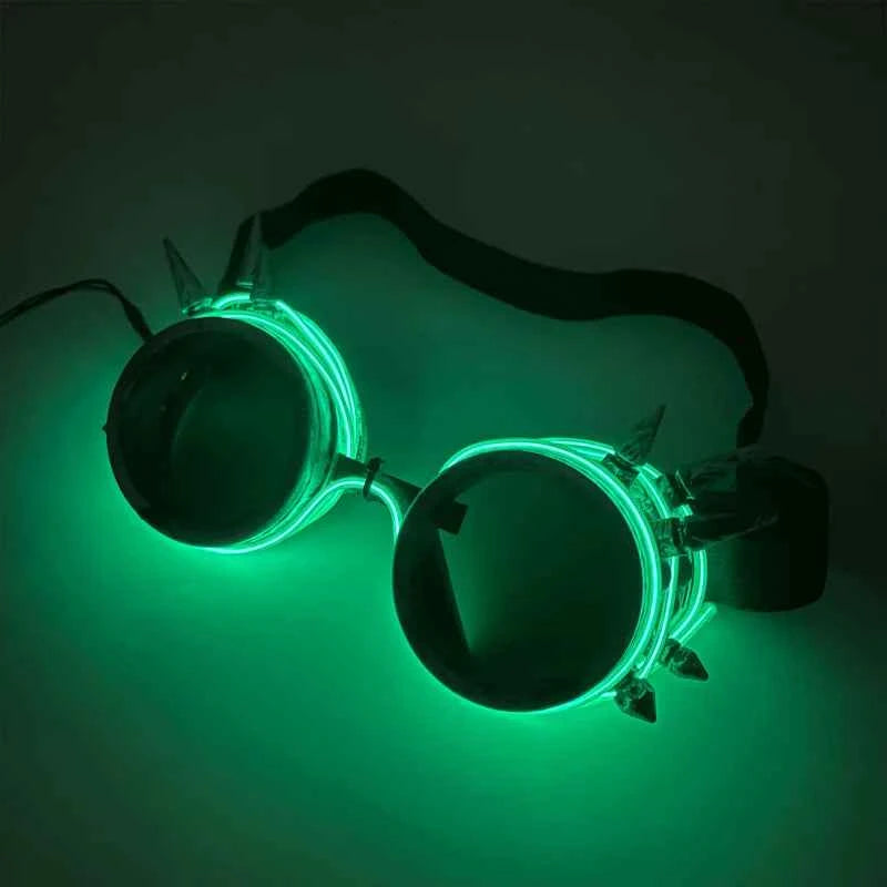 Cyberpunk Futuristic Luminous Cosplay Glasses Rave Cyber light up Goggles LED glowing glasses for man women dance show props